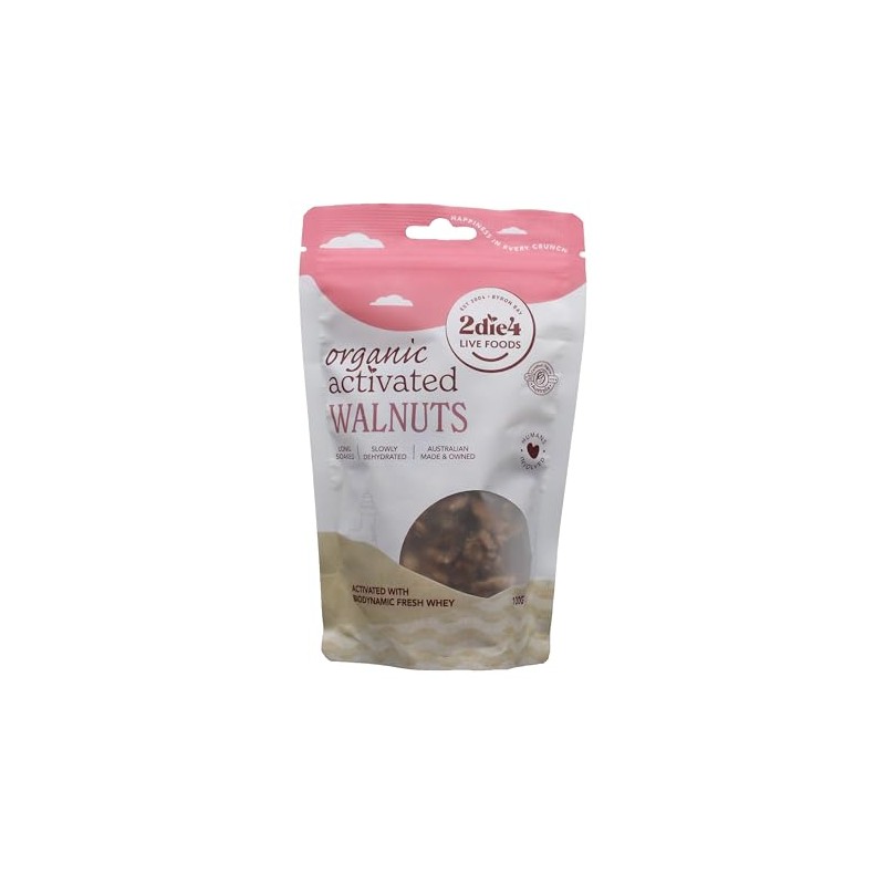 2Die4 Live Foods Activated Organic Walnuts 100g