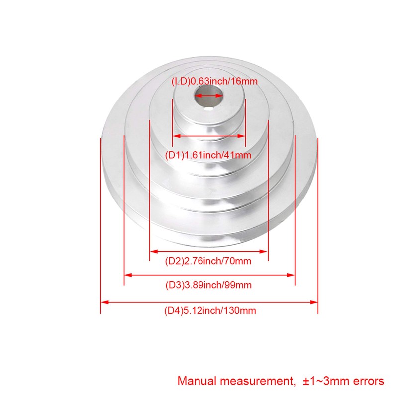 Kaittyoffice Timing Belt Belt Pulley 4 Slots A Type V