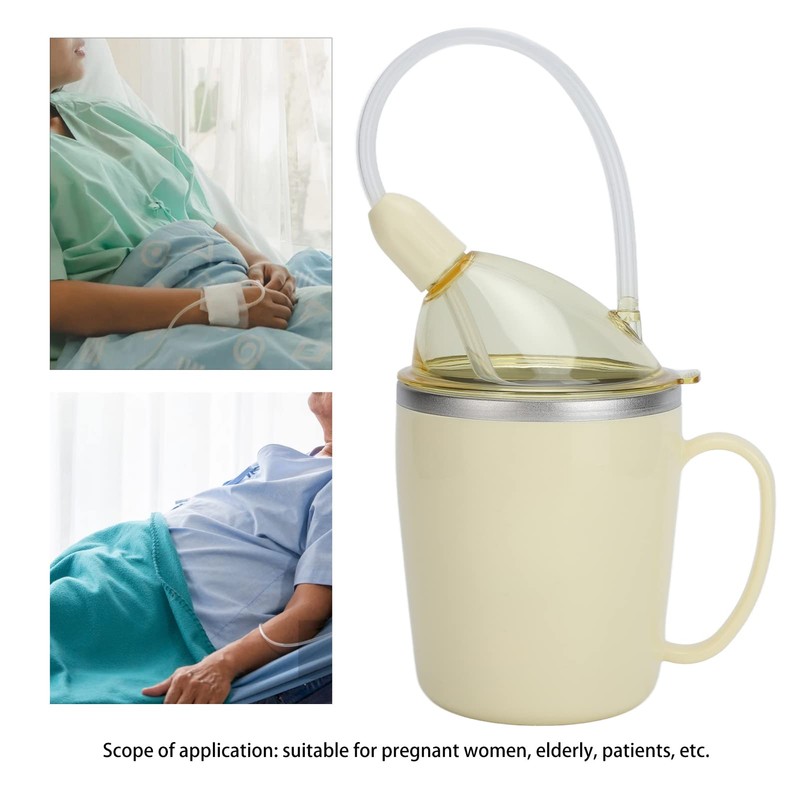 Nunafey Adult Leakproof Cups, Convalescent Feeding Cups 350ml Lightweight for