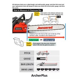 Archer 8" Chainsaw Saw Chain Earthwise PS40008 CCS30008 CPS40108 CVPS41008 33DL S33 Y33