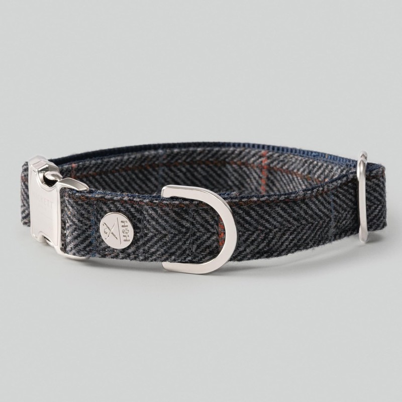 HUGO & HUDSON x HACKETT Tweed Dog Collar with Adjustable