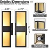 SendaLife Modern Exterior Wall Lights, Rustic Matte Black LED Wall