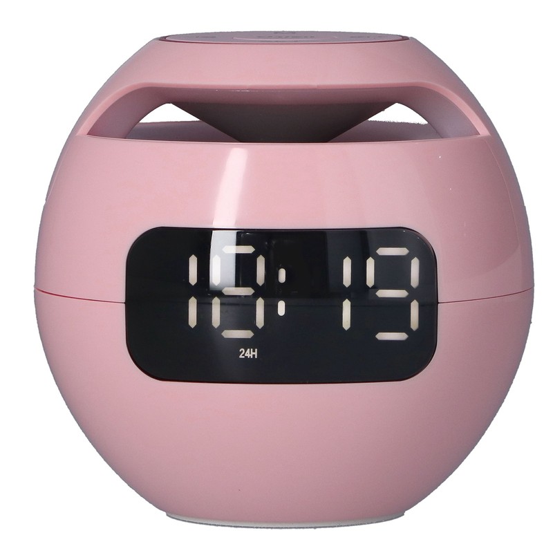 Multifunctional Bluetooth 5.0 Alarm Clock Speaker Rechargeable Ball Shape Portable