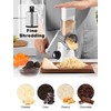 GDL Cheese Grater with Crank, Vegetable Slicer with 3 Interchangeable