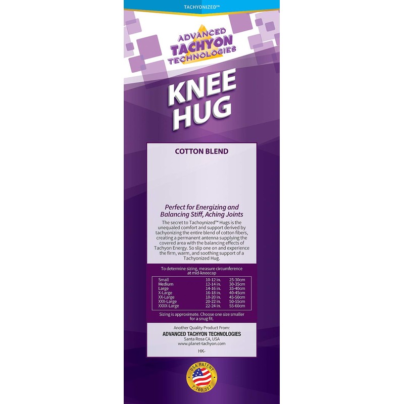 Advanced Tachyon Technologies Tachyonized Knee Hug for Knee Pain, Running