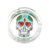 Glass Ashtray Coloured Skull