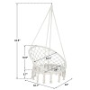 SEGAWE 2pcs Hanging Cotton Rope Macrame Hammock Chair Swing Back