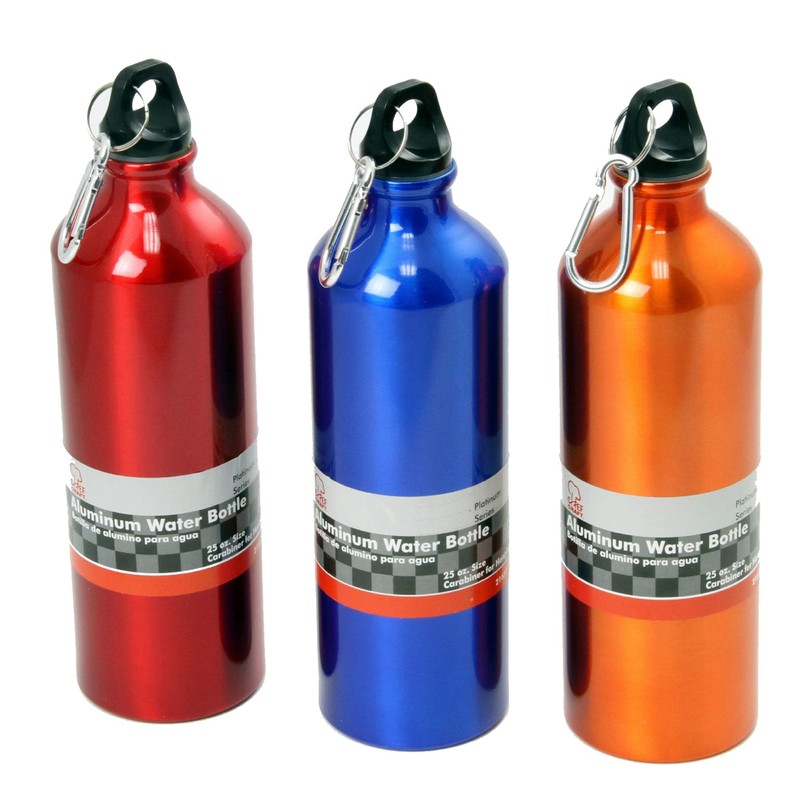 Chef Craft Select Aluminum Water Bottle, 25 Ounces, Color May