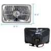 Spec-D Tuning 4X6 Chrome Sealed Beam H4 Headlights Square Lamps