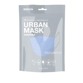 Basic Sense 100% Cotton Washable Reusable Skin Friendly Plain Face Coverings Masks (Blue)