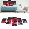 5Pcs Wall Art Painting Set Romantic Red Rose Frameless Painting