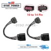 Cahuczlhoz 2Pcs 14 to 10 Pin Xenon HID Headlight Connector