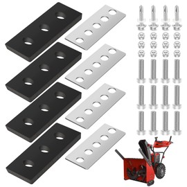 100% 304 Stainless Snow Blower Impeller Modification Kit, 3/8inch 4-Blade Universal - Modifies 2-Stage Machine Including Installation Hardware, Repeated and Use Durable in Various Conditions