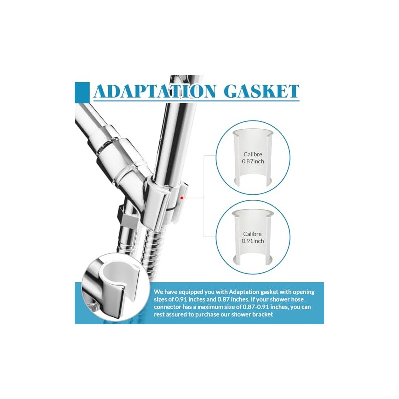 Adjustable Handheld Shower Head Holder Bracket Easy Wall Mount Shower