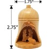 Logos Trading Post Holy Land Olive Wood Christmas Bell Nativity