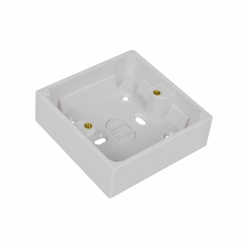 Status 25 mm 1 Gang Pattress Box - White (Pack