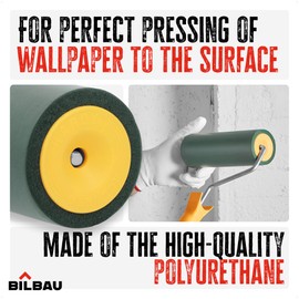 BFG Wallpaper Press Roller, 18cm Wide, 68mm Diameter - Crafted from Polyurethane, Designed for Seamless & Smooth Wallpaper Application - Say Goodbye to Imperfections