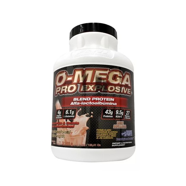 F&NT FOOD & NUTRITION TECHNOLOGIES PROFESSIONAL GOLD LINE Omega Pro Explosive 3,500 Gr Blend Protein Whey Protein F&nt Sabor Nuez/Avellana