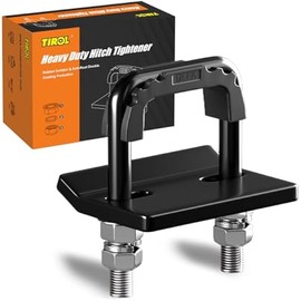 TIROL Hitch Tightener Anti-Rattle Clamp - Heavy Duty Hitch Stabilizer for 1.25" to 2" Trailer Hitches Reduce Movement on Hitch Mount Hitch Tray Cargo Carrier Bike Rack, RV Trailer Accessories (Black)