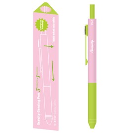 EpenGo Metallic Multi-Color Pen with Pencil, Retractable Gel Ink Ballpoint Pen, Black, Blue, Red Ink, 0.7mm, Smooth Writing, Quick Dry, with Refills, Office Supplies (Pink and Green Contrast)