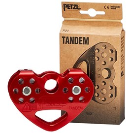 Petzl P21 TANDEM Double Pulley for Tyrolean Traverses On Rope