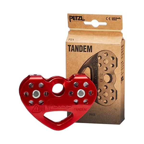 Petzl P21 TANDEM Double Pulley for Tyrolean Traverses On Rope