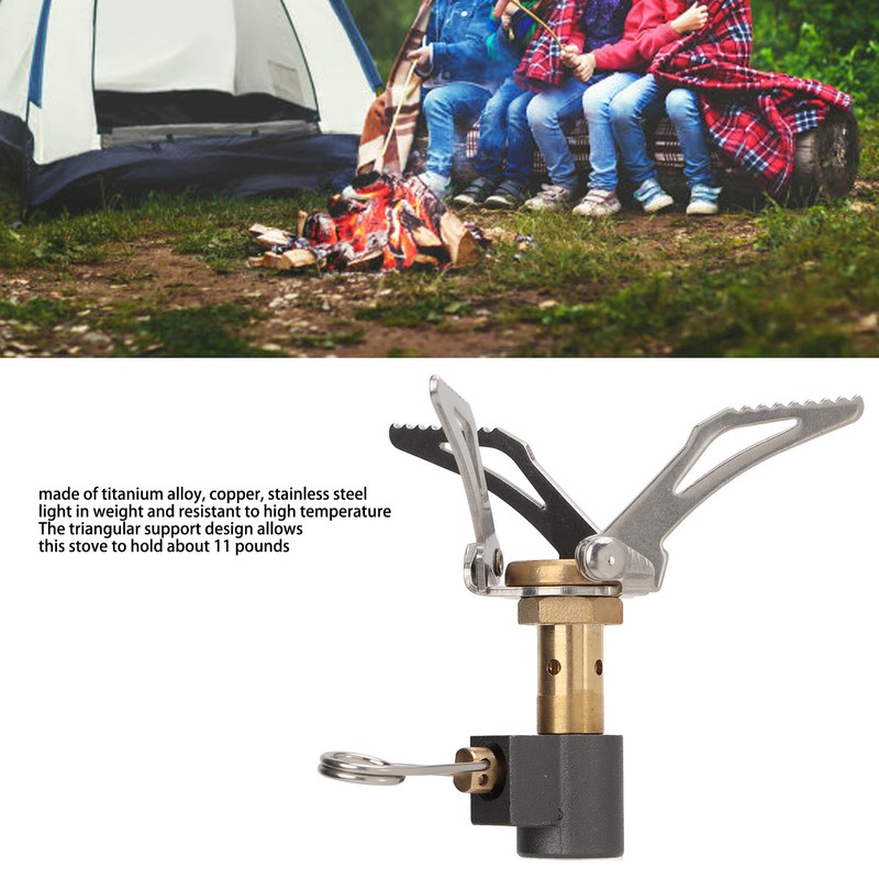 Backpacking Stove 3000W Titanium Alloy Adjustable Portable Mini Camping Stove
