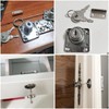 ITROLLE 8PCS Metal Reliable Efficacy Angled Drawer Lock Strike Plate