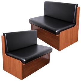 CRFATOP PU RV Dinette Cushion Covers Set of 2 Waterproof Camper Seat Slipcover Stretch Sofa Loveseat Chair Cover Futon Protector for RV Camper Car Bench 2 Backrest Cover & 2 Bench Cover,Black