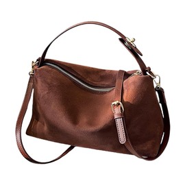 Amexo Handbag Women's Small Hobo Bag Elegant Shoulder Bag Y2K Shoulder Bag for Women PU Leather Shoulder Bag Women's Small Handbags with Zip Cool Things for Teenage Girls, brown