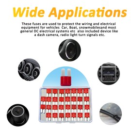 30PCS Micro 2 Blade Fuse ATR/APT Micro2 Fuse ATR/APT Blade Fuse Kit for Car Boat Truck SUV Automotive Replacement Fuses (10A) (10A)