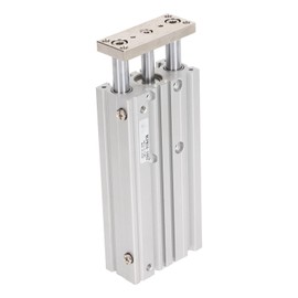 Double Acting Air Cylinder, 3 Stem Pneumatic Cylinder, Aluminium Alloy, Double Acting Air Cylinder, Guide Rod, SMC Type, Industrial Air Cylinders