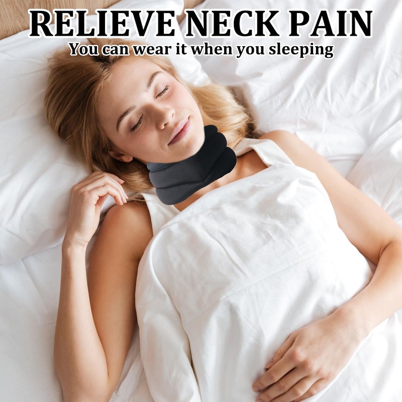 wimony Neck Support for Snoring,Adjustable Neck Brace for Sleeping,Soft and