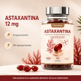 Astaxantina 12 mg Axtansantina, 100 Cápsulas Blandas, 1 frasco