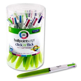 Premier Stationery Pro:Scribe 4-in-1 Ballpoint Pen - Pastel Colours (Pack of 36), W2197852