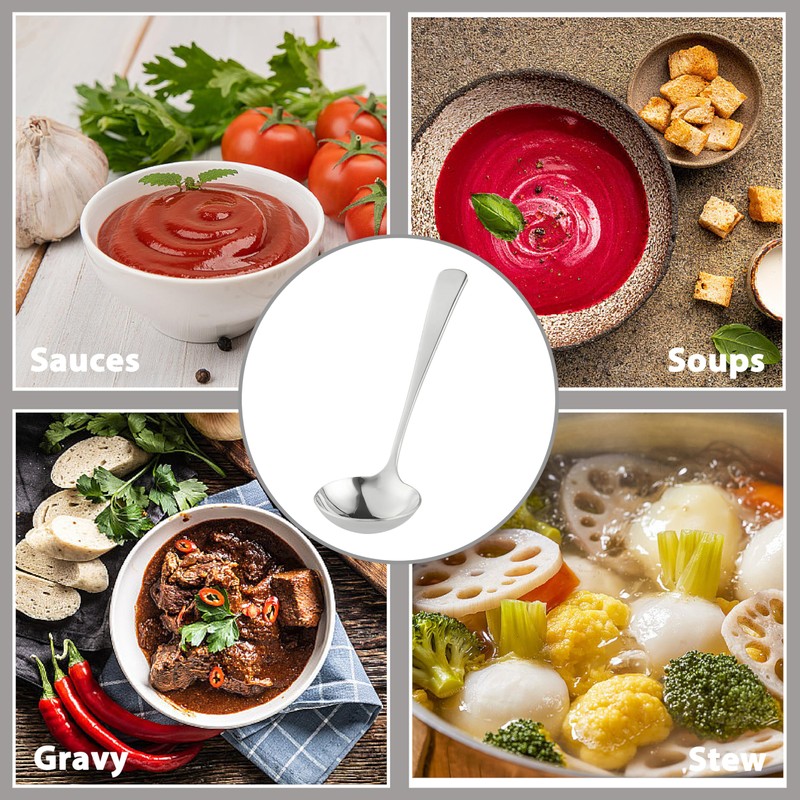 Small Ladle for Serving, 7.8 Inch 18/10 Stainless Steel Mini