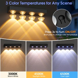 ShineTech Solar Fence Lights Outdoor Waterproof, 3-Color Lighting Modes LED Solar Powered Deck Lights, Outdoor Step Lights for Railing, Patio, Wall, Backyard (8 Packs)
