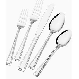 Gourmet Basics by Mikasa Syntique 20-Piece 18/0 Stainless Steel Flatware Set
