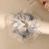 TUCEWP 2Pcs Scrunchies for Women Girl Blue Lace Hair Scrunchies