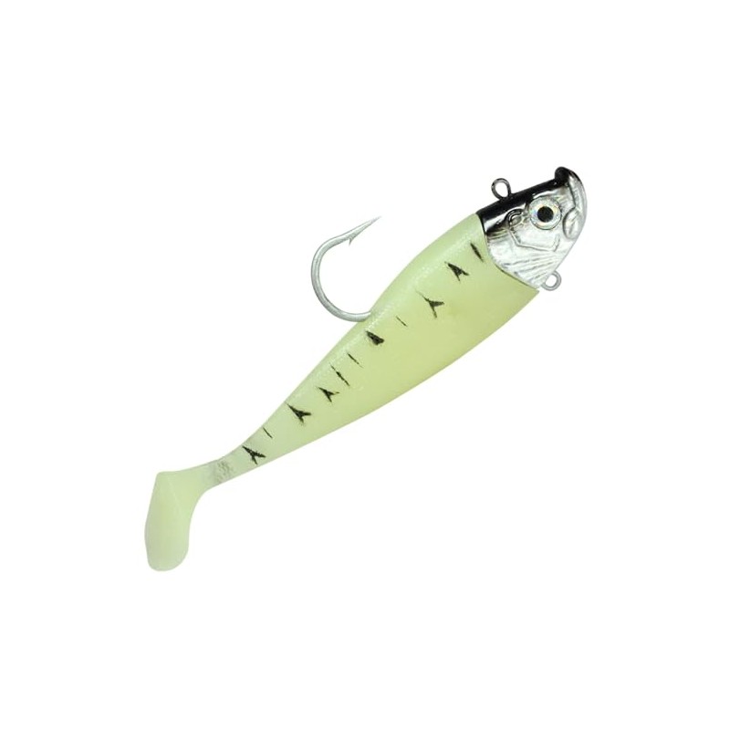 Dieter Eisele Hörminator Shad Loom Tiger Rubber Fish with Jig