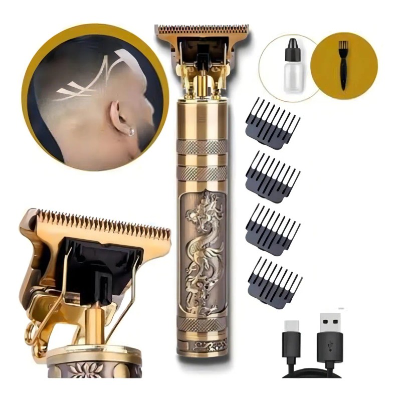 Recortadora Vintage Profissional T9 Negra Color Negro