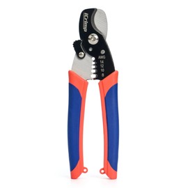 IWISS WS-065 Wire Stripper, Φ0.06 - 0.13 inches (1.6 - 3.2 mm) (14-8 AMG) Single Wire, Stranded Cable Cutter, Dual Use