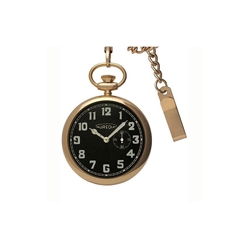 Aureole Pocket Watch Gold Case Size: φ4.4cm