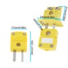 Create idea 2Set Miniature Socket and Panel Mount Thermocouple Connector