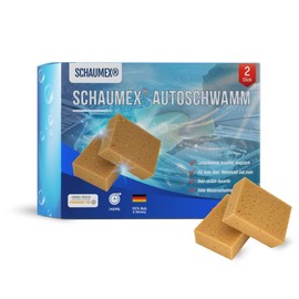 SCHAUMEX® Set of 2 sponge, car sponge, blackboard sponge, scratch-free, absorbent, paint-friendly, removes dirt effortlessly, cleaning outside and inside, rims and paint, made in Germany