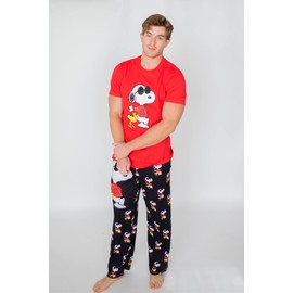 Snoopy Unisex Lounge Pajama Pants - Comfy, Loose-Fit, Ultra-Soft - Snoopy Joe Cool Sleep Bottoms (Medium)