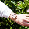 VICTORIA HYDE Women Watches Analog Quartz 3D Bow Pattern Square