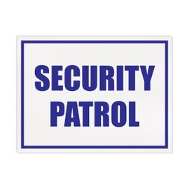 Door Magnet, Security Patrol, HOAs, POAs, Communities, Businesses, Large 12" x 9" Door Magnet for Cars, SUVs, Trucks, Etc.