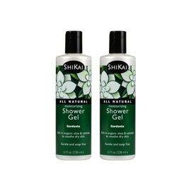 ShiKai Daily Moisturizing Shower Gel (Gardenia, 12oz, Pack of 2) | Gentle Formula | Aloe Vera & Oatmeal for Soft, Healthy Skin | Dry Skin Relief