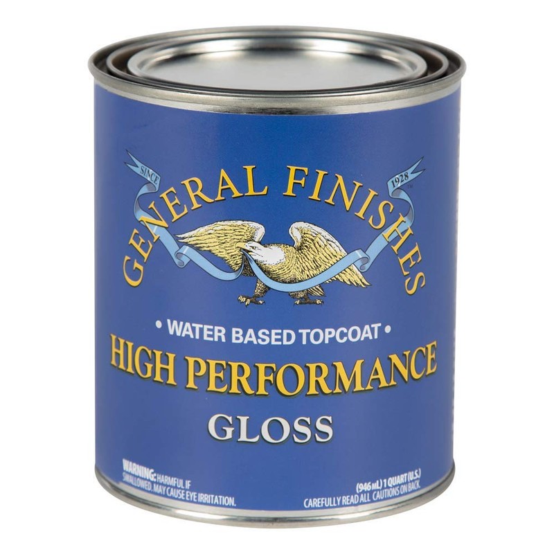 General Finishes High Performance Water Based Topcoat, 1 Quart, Gloss